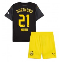 Otroški Nogometni dresi Borussia Dortmund Donyell Malen #21 Gostujoči 2024-25 Kratek Rokav (+ Kratke hlače)